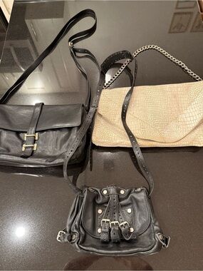 Foley & Corinna lot of 3 leather handbags Anthropologie Free People AllSaints